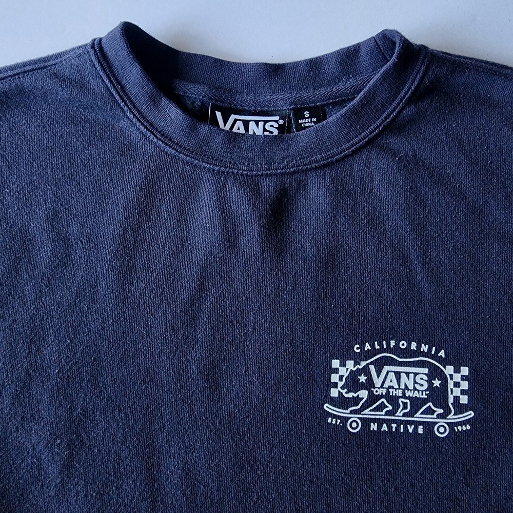 VANS Sweater Mens Small Crewneck Old School Skateboard California Bear Native